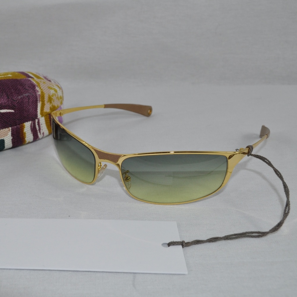 MARNI Sunglasses Polished Gold Metal & Leather